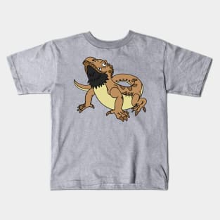 Cartoon Bearded Dragon Kids T-Shirt